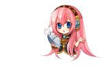  blue_eyes blush chibi fish headband highres long_hair megurine_luka pink_hair saya_kohiji_mame solo transparent_background vocaloid 