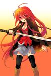  alastor_(shakugan_no_shana) jewelry long_hair older pendant red_eyes red_hair shakugan_no_shana shana sword tachitsu_teto thighhighs weapon 