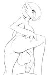  anus balls big_balls big_breasts breasts butt dickgirl gardevoir humanoid intersex jadf looking_at_viewer nintendo penetration penis penis_in_penis pok&eacute;mon sketch urethral urethral_penetration video_games 