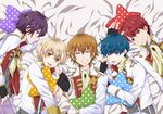  blonde_hair blue_eyes blue_hair brown_eyes hoshitani_yuuta kuga_shuu male_focus multiple_boys nayuki_tooru purple_hair red_eyes red_hair starmyu team_ootori tengenji_kakeru tsukigami_kaito yuzuki000 