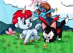  &lt;3 arthropod beezle_(character) better_version_at_source blue_eyes blush butterfly cat cloud cute equine feline female flower horn insect katy_the_cat_(character) male mammal plant sandricola_(artist) sanrio unico unicorn unknown_species 