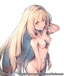 artist_name blonde_hair breasts green_eyes grin long_hair looking_at_viewer lusamine_(pokemon) navel nipples nude patreon_username pokemon pokemon_(game) pokemon_sm redcomet simple_background small_breasts smile solo very_long_hair watermark web_address white_background 