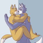 blush canine fox fox_mccloud kayadult kissing love male male/male mammal nintendo nude star_fox video_games wolf wolf_o&#039;donnell 