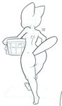  anthro butt cartoon_network cat feline female from_the_back fur laundry_basket mammal mature_female mother nicole_watterson nude parent quietstealth solo the_amazing_world_of_gumball walking whiskers 