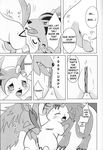  anthro canine comic dialogue doujinshi eeveelution english_text fellatio female feral fur greyscale kemoribbon male male/female mammal mightyena monochrome nintendo open_mouth oral paws penis pok&eacute;mon pussy ribbons sex shaking shivering sylveon text tongue translated video_games zoroark 