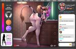  2016 anthro bovine breasts butt collaboration dildo female hooves horn lamp licking littlenapoleon mammal nipples ponytail pussy sex_toy solo tongue tongue_out watsup 