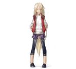  12-tf ambigious_gender animal_humanoid blonde_hair canine clothed clothing collar dog dog_humanoid female footwear hair hot_pants humanoid leash leggings legwear mammal pullover shoes vest young 