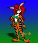  anthro breasts daniel_sabin female hair hybrid lagomorph mammal rabbit red_hair tigerbunny tigerlily 