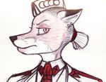  ambiguous_gender anthro canine clothed clothing fox hat kraken_(artist) looking_at_viewer mammal sketch solo traditional_media_(artwork) 