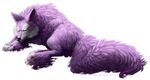  black_lips black_nose canine eyes_closed feral fur hauringu lying mammal pawpads purple_fur simple_background solo white_background 