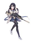  ammunition_pouch ar-10 battle_rifle black_gloves black_hair black_legwear eyebrows eyebrows_visible_through_hair fingerless_gloves full_body girls_frontline gloves grey_jacket gun hairband holding holding_gun holding_weapon holster hood hooded_jacket jacket knee_pads long_hair looking_at_viewer magazine_(weapon) official_art open_mouth pouch purple_eyes rifle salute school_uniform scope serafuku solo standing standing_on_one_leg strap super_sass super_sass_(girls_frontline) suppressor thigh_holster thighhighs transparent_background trigger_discipline weapon yuri_shoutu 