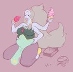  alien belly big_belly breasts cartoon_network female fusion gem_(species) hair long_hair opal slightly_chubby steven_universe stuffing tongue tongue_out weight_gain 