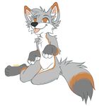  2016 4_toes ailuranthropy alpha_channel anthro black_nose canine chest_tuft cute digital_media_(artwork) fingerless_(marking) fluffy fluffy_tail fox fur gloves_(marking) grey_fur grey_tail inner_ear_fluff looking_up male mammal markings multicolored_fur multicolored_tail nude orange_eyes orange_fur orange_tail pink_tongue signature simple_background sitting socks_(marking) solo sparky_(sparkyfox94) tasteful_nudity toes tongue tongue_out transparent_background tuft white_fur 