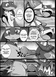  anal anal_penetration animal_genitalia animal_penis canine_penis comic duo greninja kivwolf knot lucario male male/male nintendo penetration penis pok&eacute;mon video_games 