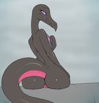  butt covering evilymasterful lizard looking_at_viewer nintendo pok&eacute;mon pussy reptile salazzle scalie video_games 