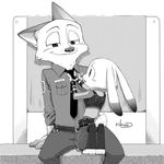  2016 anthro canine disney female fox fur judy_hopps lagomorph male mammal nick_wilde rabbit rikuo_(artist) zootopia 