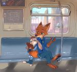  2016 anthro canine disney female fox fur judy_hopps lagomorph male mammal nick_wilde rabbit ratuta_(artist) zootopia 