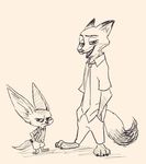  2016 anthro canine disney fennec finnick fox fur male mammal mortic_ox nick_wilde sketch zootopia 