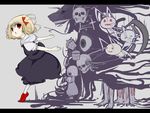  bad_id bad_pixiv_id blonde_hair blood bow dress eyes feet hair_bow hands hyara monster red_eyes rumia short_hair skull solo sword touhou weapon 