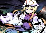  asakura_masatoki blonde_hair hat night red_eyes sky solo star_(sky) starry_sky touhou yakumo_yukari 