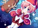  77 blush christmas kazamai_sakura mikagami_mamizu thigh-highs 