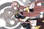  blue_eyes boots double_lariat_(vocaloid) headphones long_hair megurine_luka midriff navel outstretched_arms pink_hair solo spread_arms takonasu thighhighs vocaloid zoom_layer 