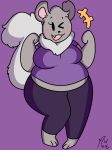  anthro belly big_belly big_breasts big_ears blush breasts chinchilla clothed clothing digital_media_(artwork) female fluffy fluffy_tail fur hair invalid_color mammal midmort overweight overweight_female plum_(disambiguation) plum_(midmort) rodent 