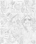  &lt;3 atlas_(artist) blush comic eeveelution english_text eyes_closed female feral glaceon greyscale group happy hi_res leafeon lined_paper male monochrome nintendo open_mouth pencil_(artwork) pok&eacute;mon quilava sketch text traditional_media_(artwork) translated video_games 