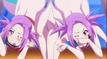  3girls animated animated_gif ass ass_shake blonde_hair fuyuzora_akari fuyuzora_kaho hip_attack keijo!!!!!!!! kusakai_mio multiple_girls purple_hair subtitled swimsuit 