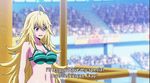  3girls animated animated_gif ass ass_shake blonde_hair fuyuzora_akari fuyuzora_kaho hip_attack keijo!!!!!!!! kusakai_mio multiple_girls purple_hair subtitled swimsuit 