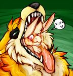  &lt;3 ambiguous_gender blush canine dragon feral fox fur furred_dragon mammal meep_(artist) oral_vore saliva swallowing teeth tongue tongue_out vore 