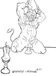  anthro balls candle_wax creations erection feline lion male mammal penis sketch solo vehement 