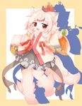  amaterasu artist_request furry long_hair okami open_mouth red_eyes white_hair wolf 