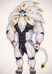 abs balls colored feline iceman1984 lion looking_at_viewer male mammal muscular nintendo nude pecs penis pok&eacute;mon simple_background solgaleo solo video_games white_background 