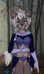  almos-tiroshi anthro clothed clothing feline female looking_at_viewer mammal outside smile solo standing 