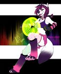  2016 4_toes 5_fingers anthro armpits braided_hair breasts canine clothed clothing digitigrade eyelashes female green_eyes hair mammal open_mouth pink_hair purple_hair smile solo toes wide_hips wolf wolflady 