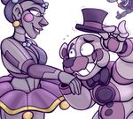  2016 animatronic asteryxx ballora_(fnafsl) bear five_nights_at_freddy&#039;s funtime_freddy_(fnafsl) hat humanoid lagomorph machine mammal puppet puppet_bonnie_(fnafsl) rabbit robot sister_location top_hat video_games 