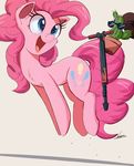  blue_eyes cactus cutie_mark earth_pony equine eyelashes female feral friendship_is_magic fur hair hooves horse mammal my_little_pony ncmares nude open_mouth pink_fur pink_hair pinkie_pie_(mlp) pogostick pony simple_background smile solo tongue white_background 
