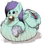  alpha_channel belly brantonisme clothing cutie_mark earth_pony eating equine female feral friendship_is_magic fur hair horse immobile legwear mammal morbidly_obese multicolored_hair my_little_pony obese overweight overweight_female pony socks solo sweat thick_thighs 