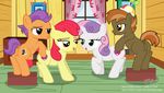  2016 apple_bloom_(mlp) bedroom_eyes button_mash_(mlp) curtains cutie_mark_crusaders_(mlp) equine erection eye_contact female feral feral_on_feral friendship_is_magic fur group hair half-closed_eyes hat hi_res horn horse inside male male/female mammal multicolored_hair my_little_pony penetration penis pony purple_eyes purple_hair red_hair seductive sex shutterflyeqd smile sweetie_belle_(mlp) tender_taps_(mlp) unicorn vaginal vaginal_penetration white_fur window yellow_fur young 