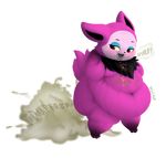  2016 alpha_channel anthro big_butt blush brantonisme breasts butt canine digital_media_(artwork) fart fart_fetish female fox gas mammal messy_eating obese overweight overweight_female red_eyes sweat telemonster were werewolf yossi 