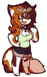  anthro clothed clothing collar eyewear feline female glasses mammal open_mouth ottahz smile solo spiked_collar spikes standing 