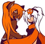  anthro clothed clothing duo feline fur hair looking_at_viewer mammal ottahz scarf smile teeth 