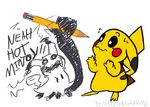  angry duo humor mimikyu nintendo pencil_(disambiguation) pikachu pok&eacute;mon terraterracotta video_games 
