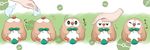  bird closed_eyes gatsuwo gen_7_pokemon hands heart multiple_views nose_bubble owl petting poke_ball_print pokemon pokemon_(creature) pokemon_(game) pokemon_sm rowlet sleeping sleepy waking_up 