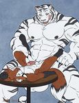  anal anthro balls big_pecs canine feline fox male male/male mammal pecs penis sex tiger wfa white_tiger 