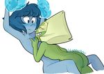  2016 alien areola big_breasts blushmallet breasts butt cartoon_network duo erect_nipples eye_contact female female/female gem_(species) lapis_lazuli_(steven_universe) nipples peridot_(steven_universe) pussy smile steven_universe 