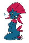  aerola anthro anthrofied big_breasts breasts butt female invalid_tag nintendo offon pok&eacute;mon presenting simple_background smile smirk smug solo video_games weavile white_background 