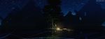  dark highres light night night_sky no_humans original reflection scenery sky star_(sky) tree waisshu_(sougyokyuu) 