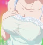  1girl breasts female gradient gradient_background large_breasts misumi_rin nipples okusama_ga_seito_kaichou! solo stitched upper_body 